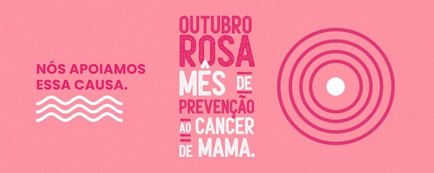 Banner sui social media ottobre è salito al cancro al seno
