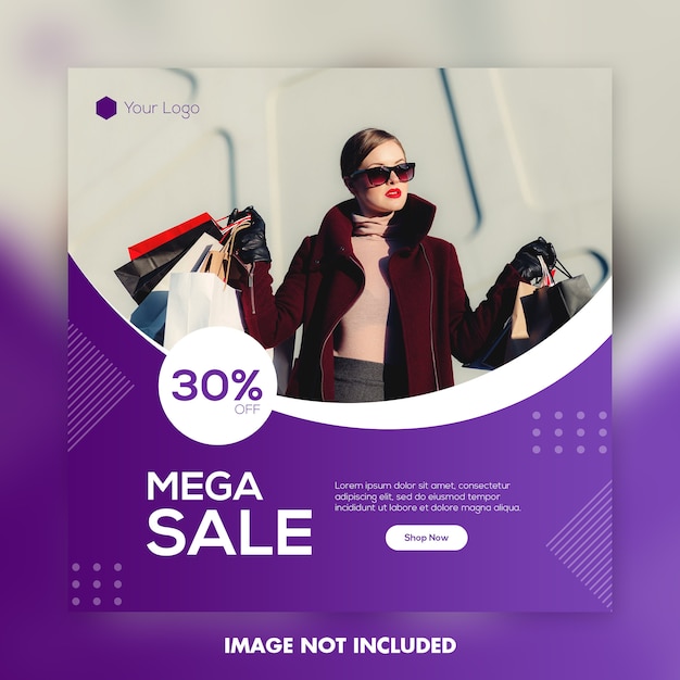 Social media banner template for fashion sale