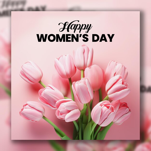 PSD social media banner template for happy womens day