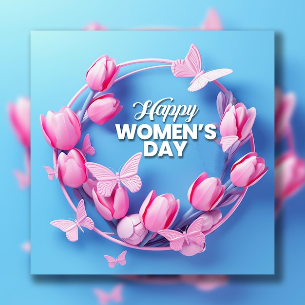 Social media banner template for happy womens day