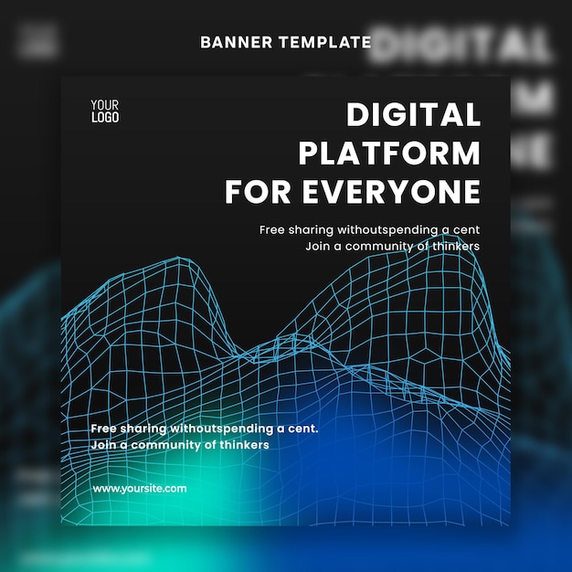 Social media banner template