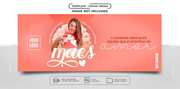 PSD social media banner tribute to mother's day