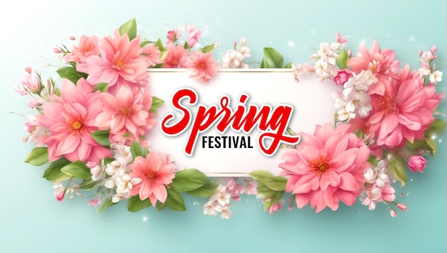 Social media banner van de lente dag