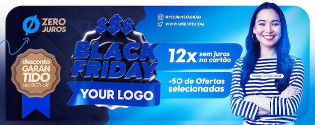 Social media banner voor black friday sales