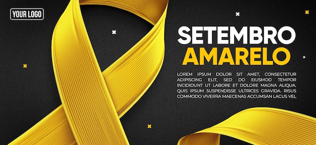 Social media banner voor gele september-campagne in brazilië