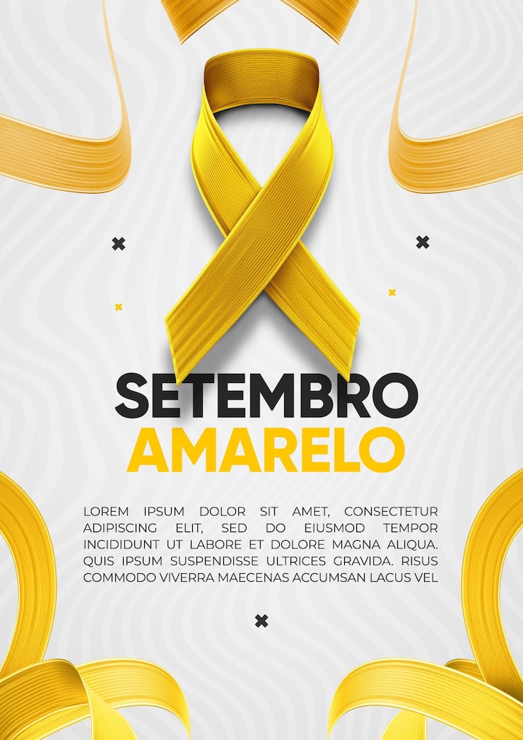 PSD social media banner voor gele september campagne tegen zelfmoord in brazilië