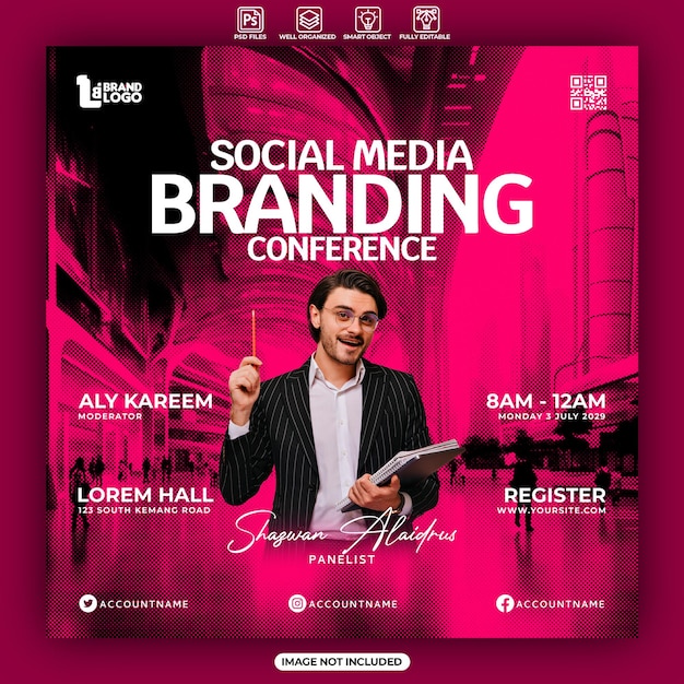 PSD branding sui social media post sui social media e banner web