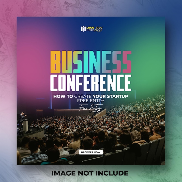 PSD social media business conference banner template