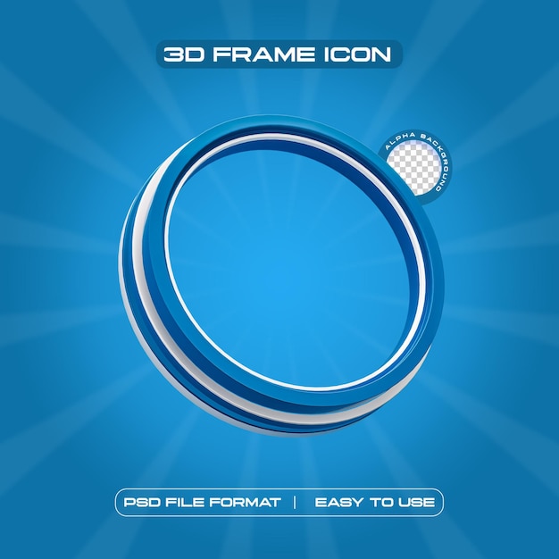 Social Media Circle Profile Frame 3d Render Illustratie