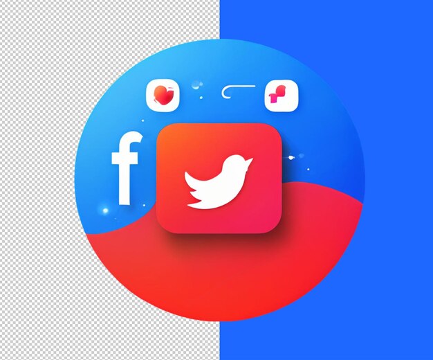 Social media day icons png templates posters design psd file 3d render trans print background