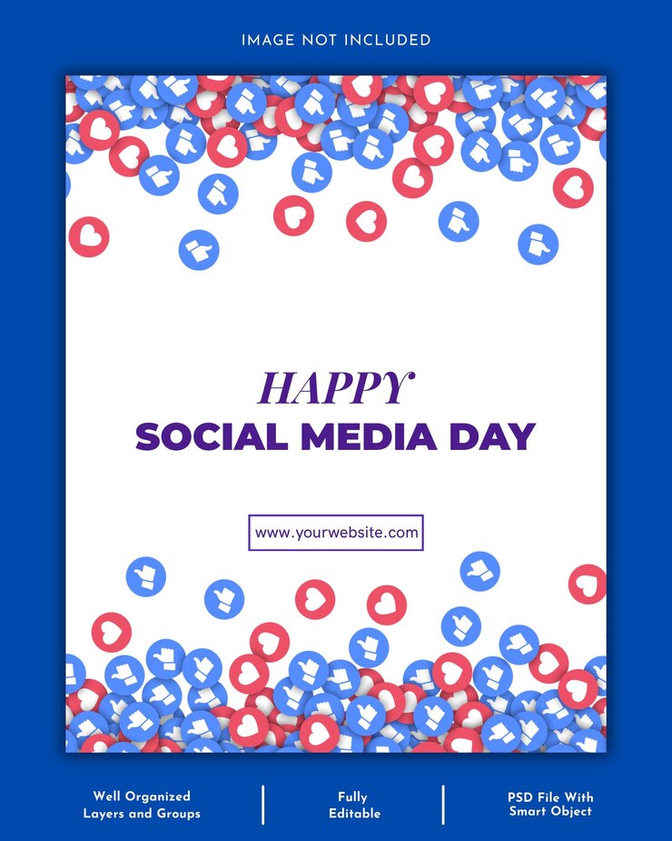 PSD social media day poster template