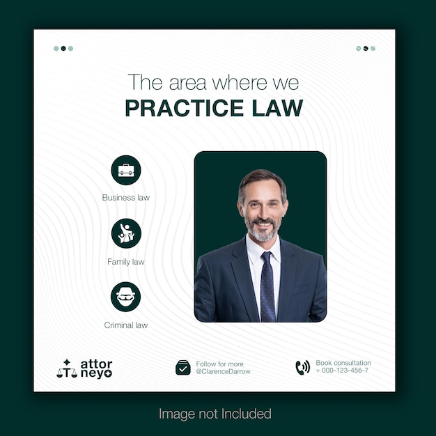 PSD social media design templates for law firms advocates and attorneys