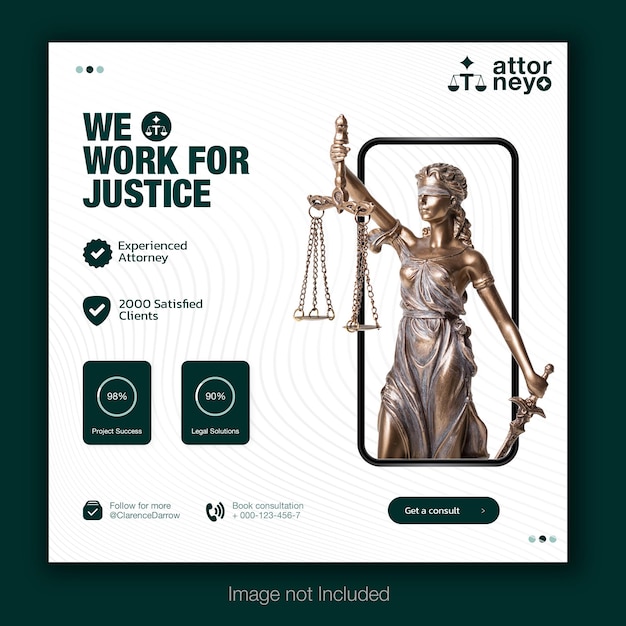 PSD social media design templates for law firms advocates and attorneys