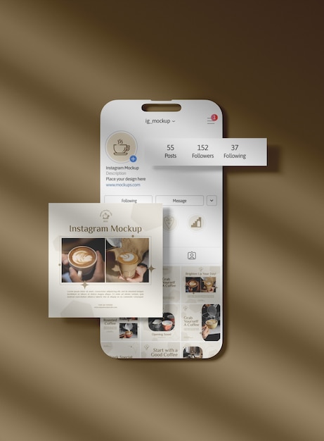 Social media device mockup design