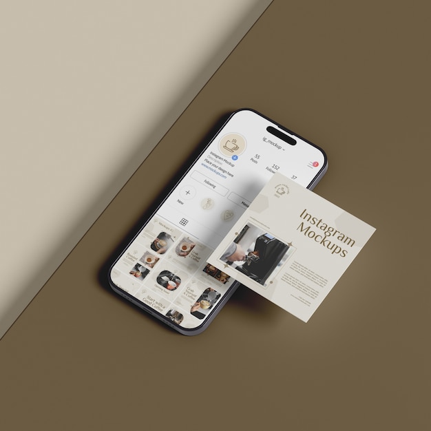 social media device mockup design