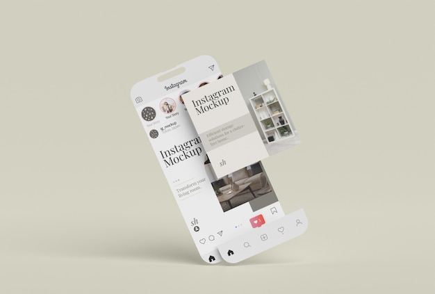 social media device mockup design