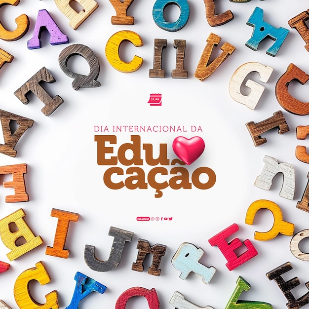 PSD social media dia internacional da educacao parabens