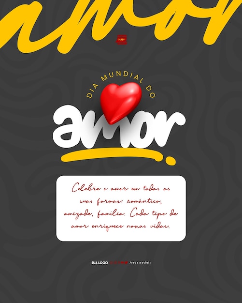 Social media dia mundial do amor (giornata mondiale dell'amore)