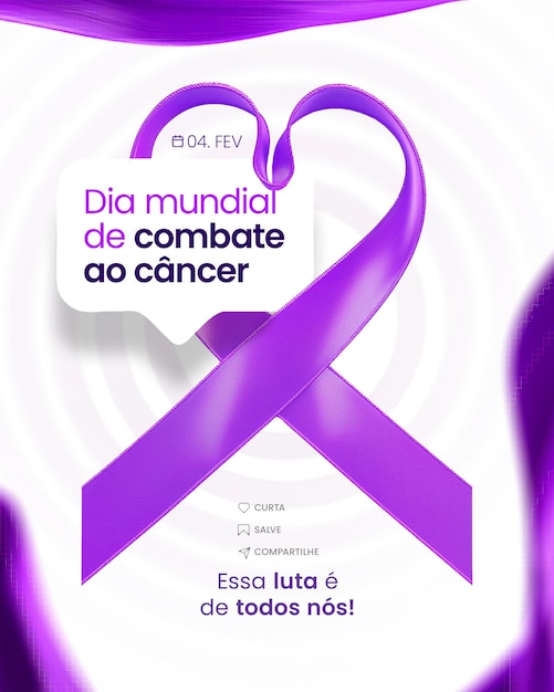 PSD social media dia mundial do cancer world cancer day
