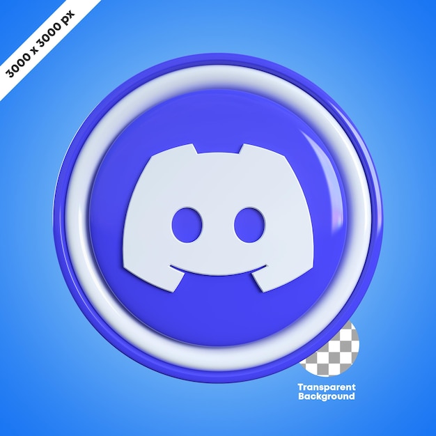 PSD social media discord 3d icon