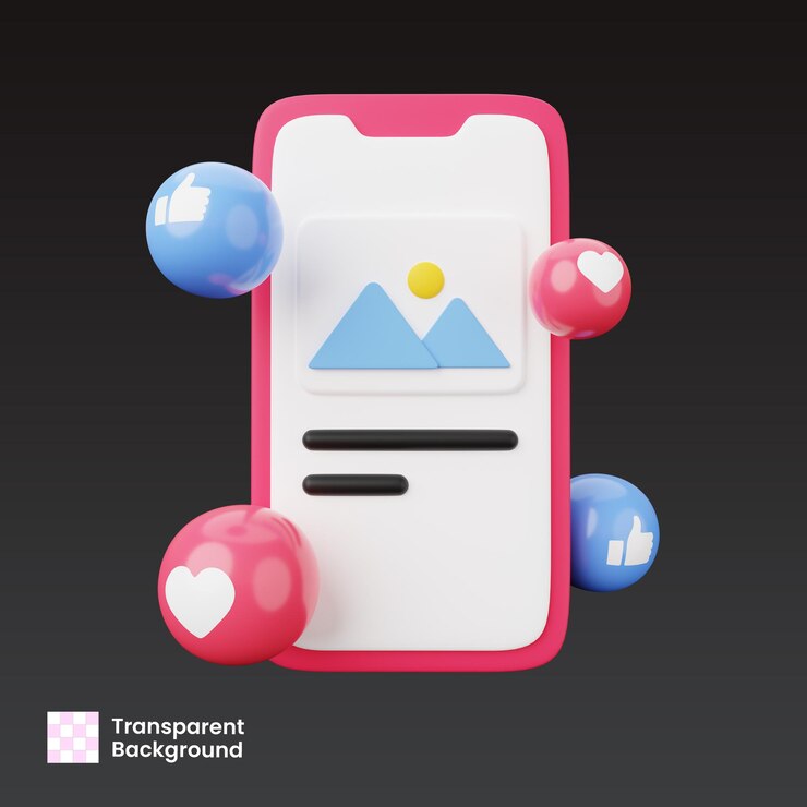 Social Media Engagement 3D-illustratie