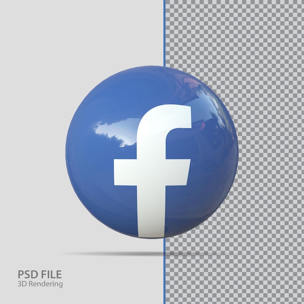 ソーシャルメディアfacebook3dレンダリング