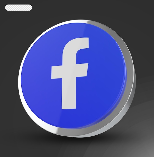 Social media facebook 3d rendering