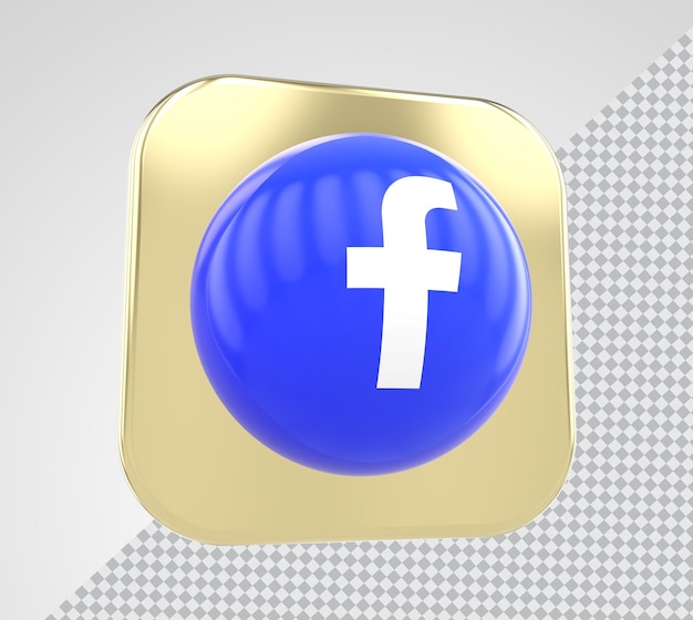 PSD social media facebook 3d rendering