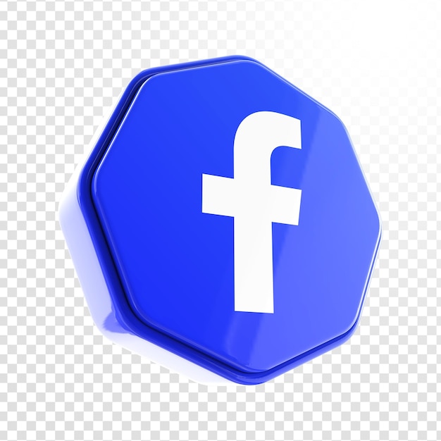 social media facebook 3d rendering
