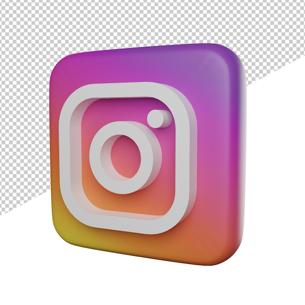 Social media facebook logo zijaanzicht 3d rendering illustratie transparante achtergrond