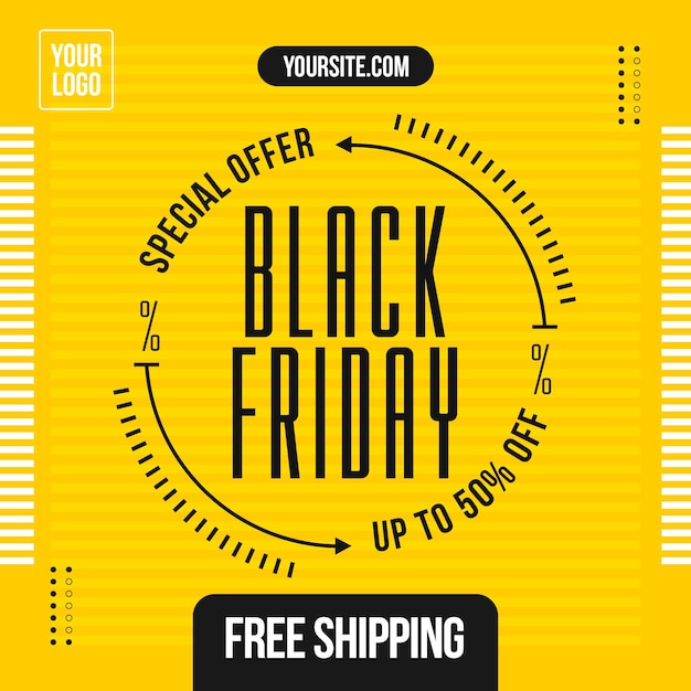 Offerta speciale per il black friday sui social media fino a 50 di sconto