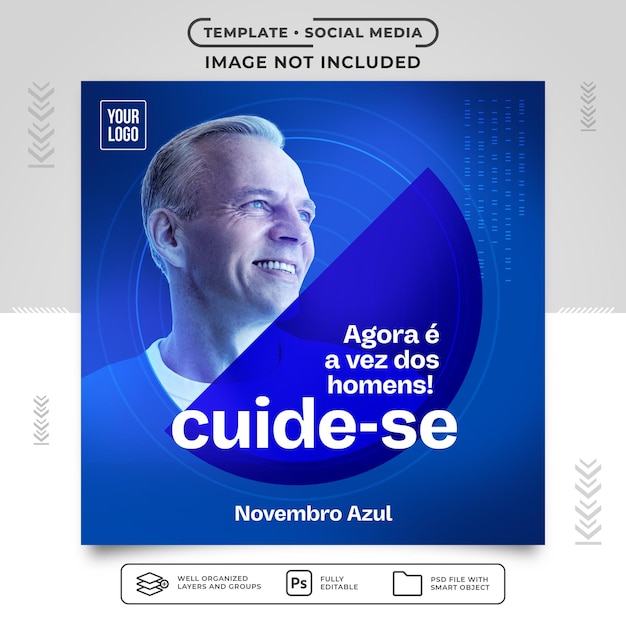 Social media-feed Blue November, zorg voor je gezondheid