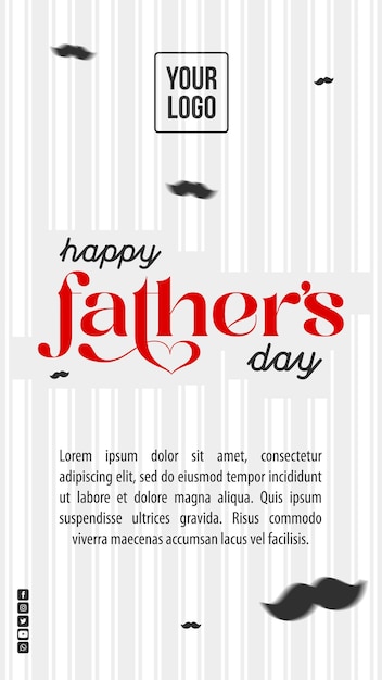 PSD social media feed card happy father's day