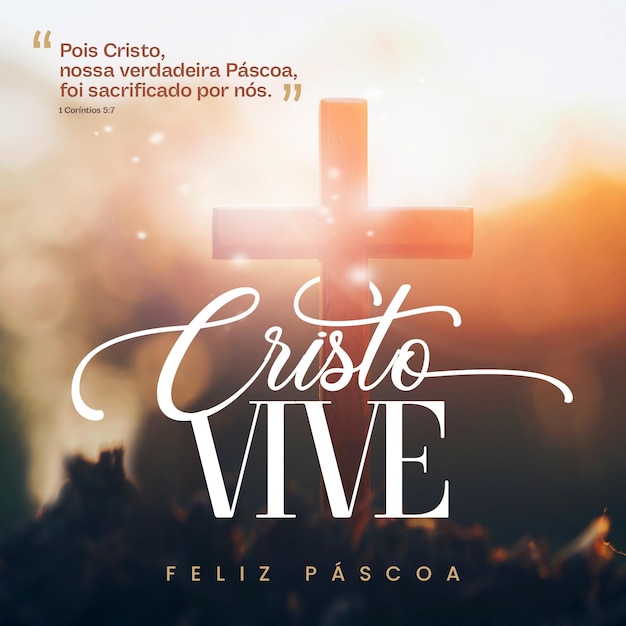 PSD social media feed easter christ lives