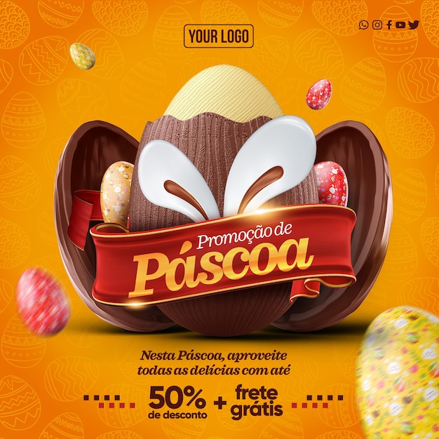 Social media feed easter promotion