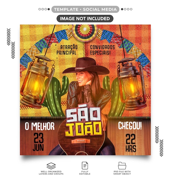 PSD social media feed festa de sao joao country music