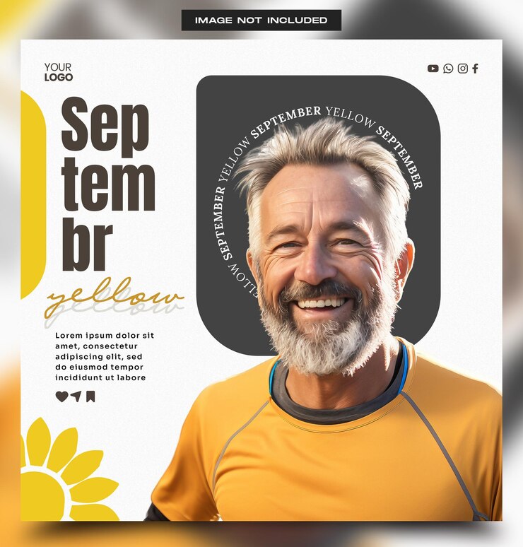 PSD social media feed gele september-campagne in het braziliaans portugees