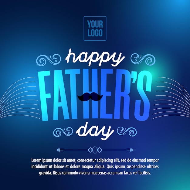 PSD social media feed happy father's day to insert your tribute message