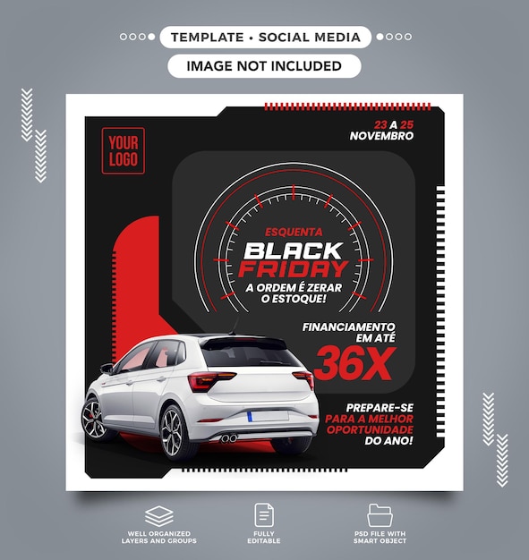 Лента социальных сетей instagram черная пятница для продажи автомобилей в продаже