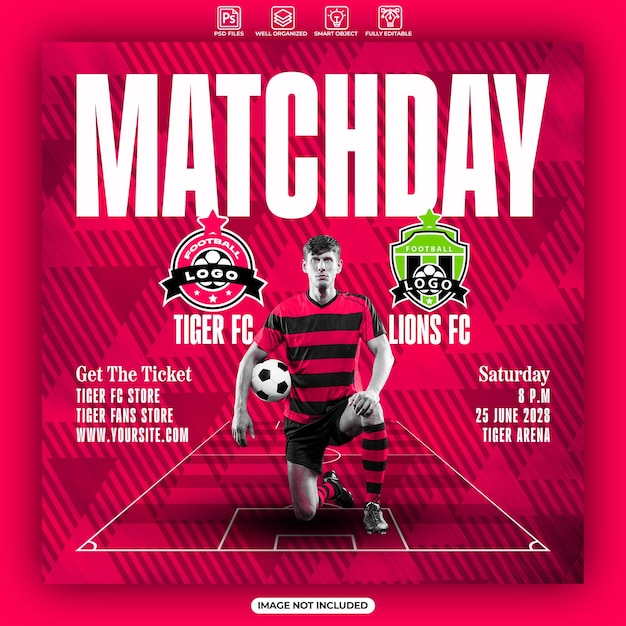 social media feed instagram football matchday