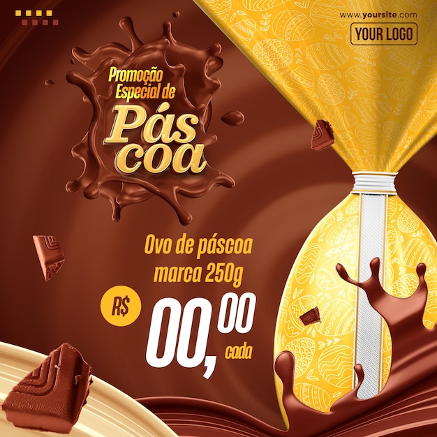 PSD social media feed instagram special easter promotion