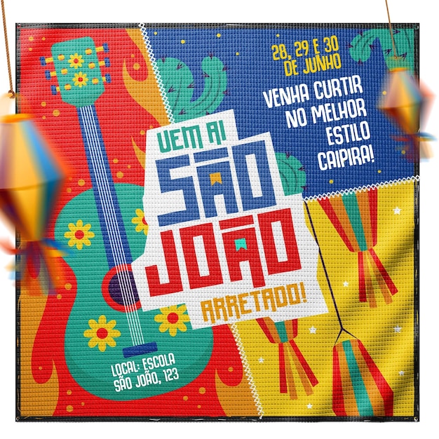 PSD la festa dei feed sui social media sta arrivando sao joao arretado