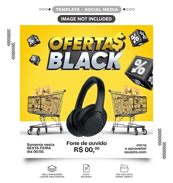 Feed sui social media post offerte del black friday