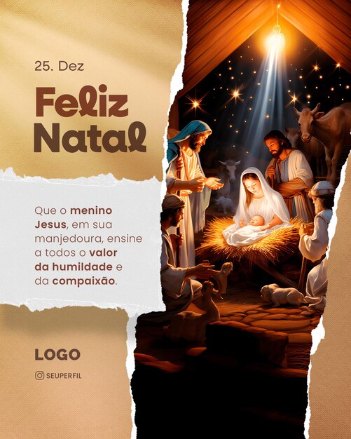 Social media Feliz Natal Social media Merry Christmas