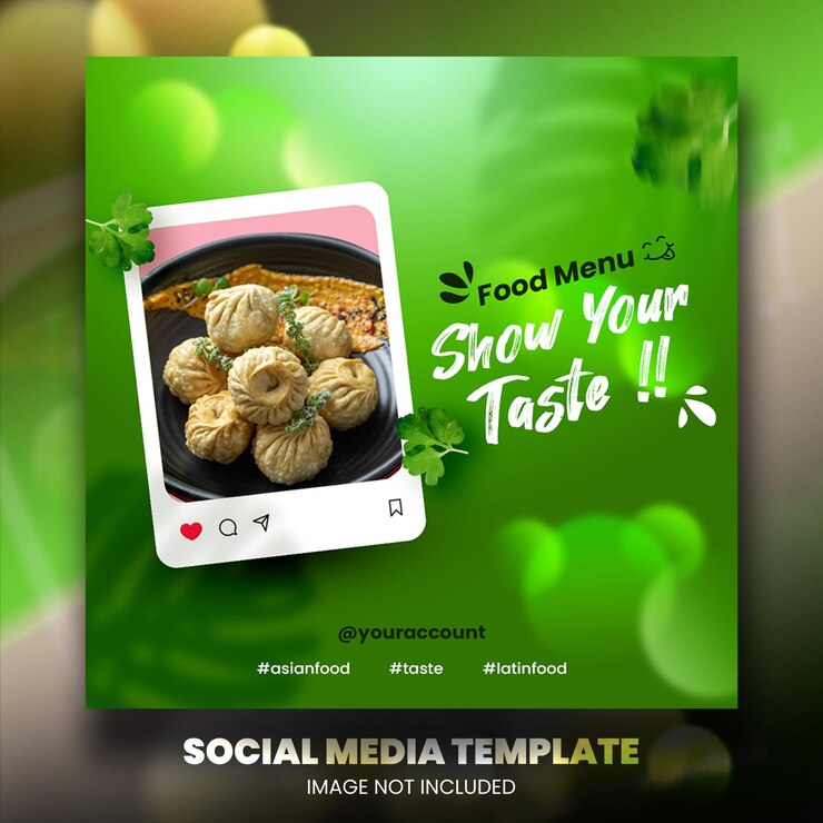 PSD social media food post banner design