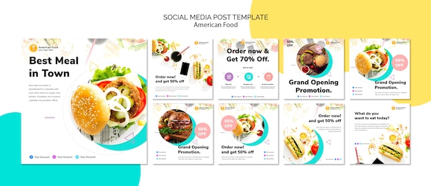 Social media food post template