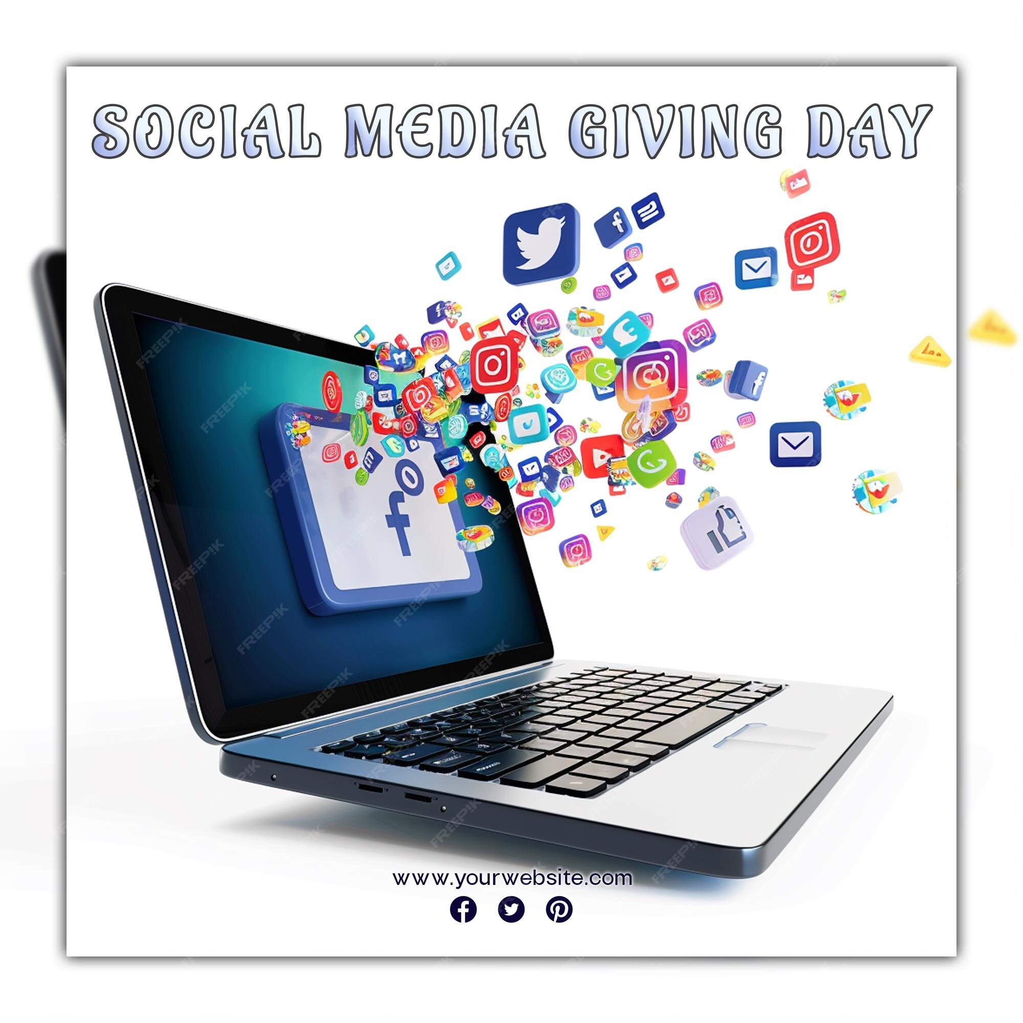 Premium PSD Social media giving day
