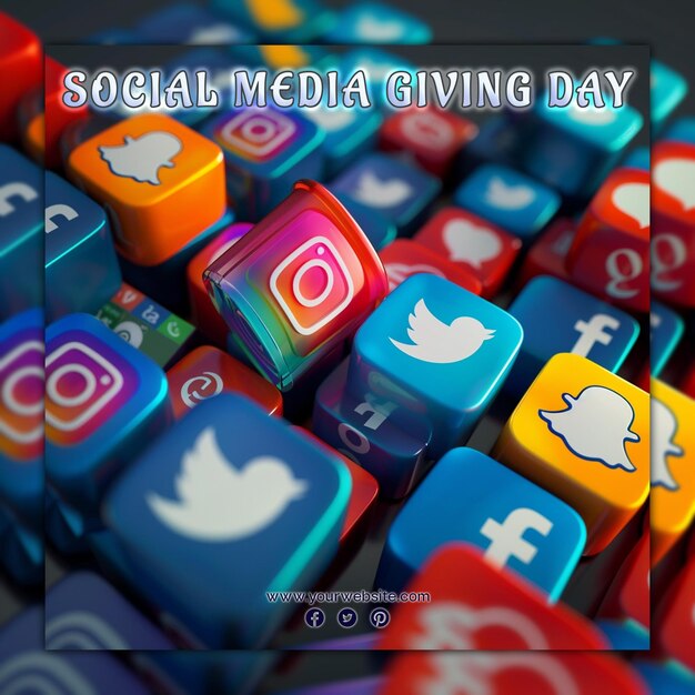 Premium PSD Social media giving day