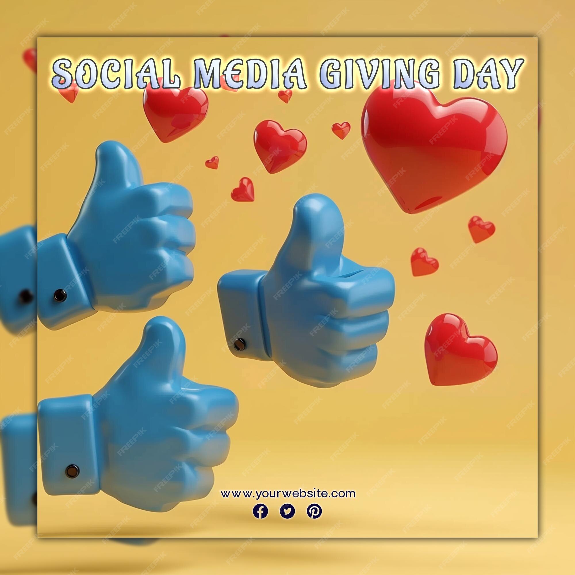 Premium PSD Social media giving day