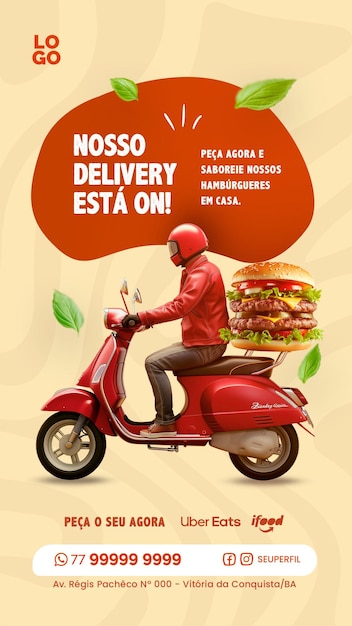 Social media hamburgueria hamburger delivery